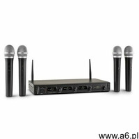 Malone Duett Pro V1 4-kanałowy bezprzewodowy zestaw mikrofonowy UHF zasięg 50m - ogłoszenia A6.pl