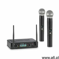 Auna pro uhf200f-2h, 2-kanałowy bezprzewodowy zestaw mikrofonowy uhf, odbiornik, 2 mikrofony ręczne, - ogłoszenia A6.pl