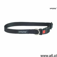 amiplay Obroża regulowana z blokadą Basic XL Czarny - Czarny \ XL 45-70cm - ogłoszenia A6.pl