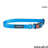 obroża regulowana z blokadą basic xl niebieski - niebieski \ xl 45-70cm marki Amiplay - ogłoszenia A6.pl