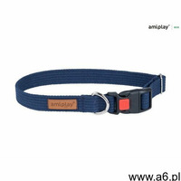 amiplay Obroża regulowana z blokadą Cotton M Granatowy - Granatowy \ M 35-50cm - ogłoszenia A6.pl