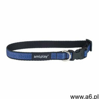 obroża regulowana joy s fioletowe wzory - fioletowe wzory \ s 20-35cm marki Amiplay - ogłoszenia A6.pl