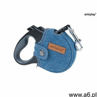 smycz automatyczna infini z obudową denim l niebieski - niebieski \ do 25kg marki Amiplay - ogłoszenia A6.pl