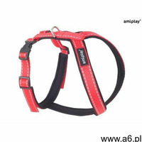 szelki regulowane grand soft reflective m czerwony - czerwony \ m 49-59cm marki Amiplay - ogłoszenia A6.pl
